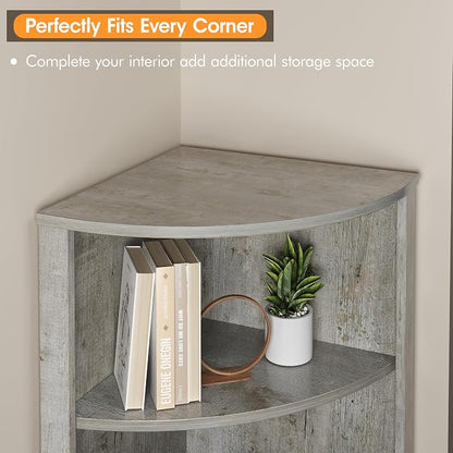 Vabches 64.8" Tall Farmhouse Corner Cabinet, Corner Shelf - Image 5