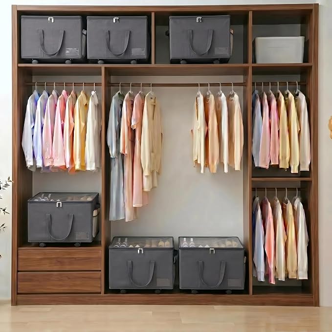 Large Shoe Organizer for Closet, 16 Pairs Shoe Storage Box - Image 2
