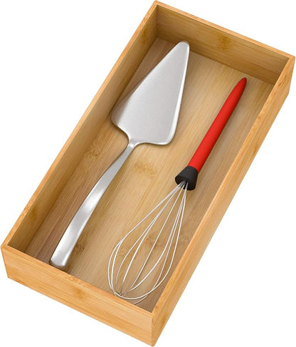 Bamboo Kitchen Drawer Organizer, Wooden Storage Box by Bambloom