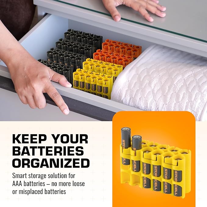 AAA Battery Storage Caddy by Storacell, Holds 12 Batteries - Image 2