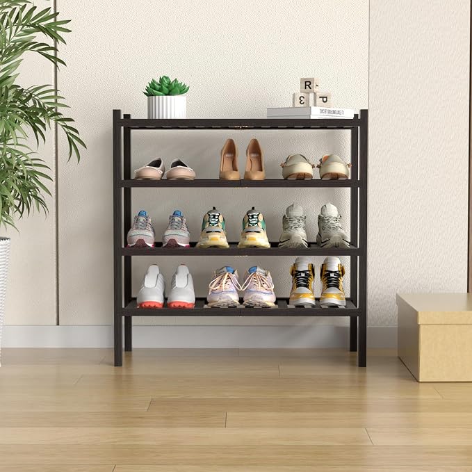 ROMGUAR CRAFT 4 Tier Bamboo Shoe Rack - Image 2