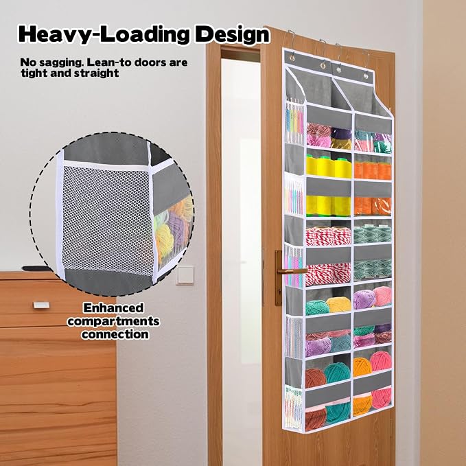 Over Door Yarn Storage Organizer Oxford Cloth Hanging Yarn Storage Organizer - Image 4