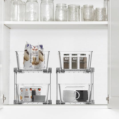 Simple Houseware 2Pcs 2-Tier Slim Drawer Cabinet Pull-Out Organizer - Image 7