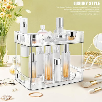 2-Tier Bathroom Counter Organizer Countertop Storage, Dresser Organizer Vanity - Image 5
