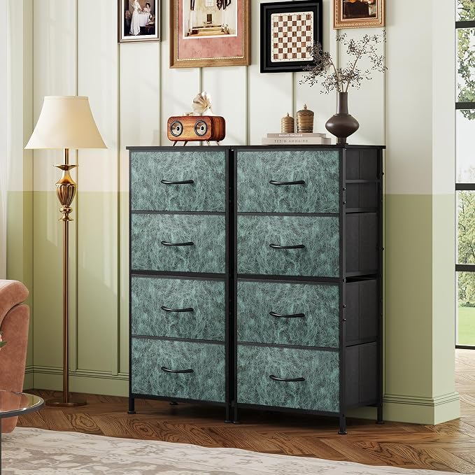 WLIVE Dresser with 4 Drawers, Storage Tower, Organizer Unit, Fabric Dresser - Image 8