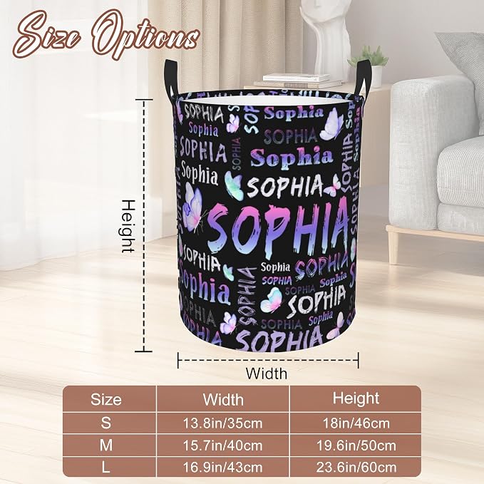 Custom Name Laundry Hamper, Personalized Laundry Basket - Image 3