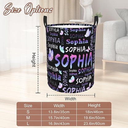 Custom Name Laundry Hamper, Personalized Laundry Basket - Image 3