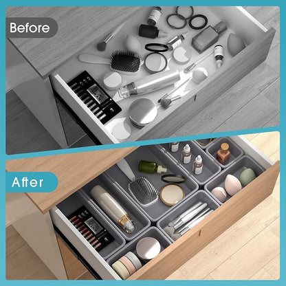 25 PCS Drawer Organizer Set, 4 Size Makeup Drawer Divider Organizer - Image 6