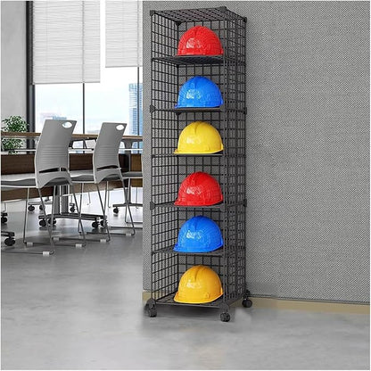 Stackable Safety Helmet Storage Boxes, Large Adjustable Hard Hat Placement by Unknown