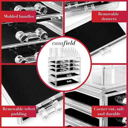 Casafield Acrylic Cosmetic Makeup Organizer & Jewelry Storage Display Case - Image 4