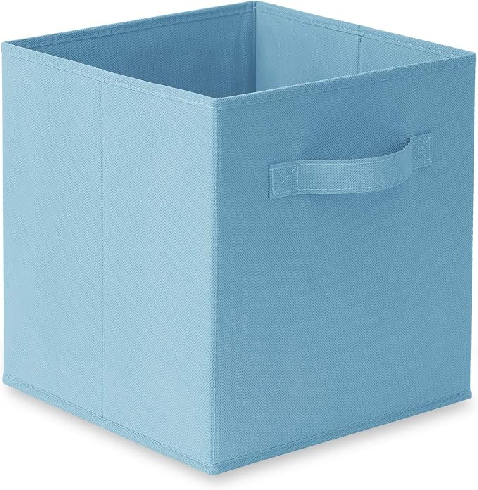 Casafield Set of 6 Collapsible Fabric Cube Storage Bins, Baby Blue - Image 2