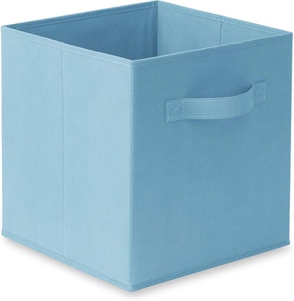 Casafield Set of 6 Collapsible Fabric Cube Storage Bins, Baby Blue - Image 2