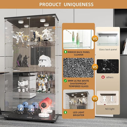 Beauty4U Glass Display Cabinet - Image 4