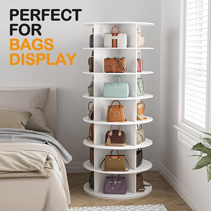 MAGIC UNION Rotating Shoe Rack Tower 7 Tier Organizer, Revolving 360 Shoe Rack - Image 5