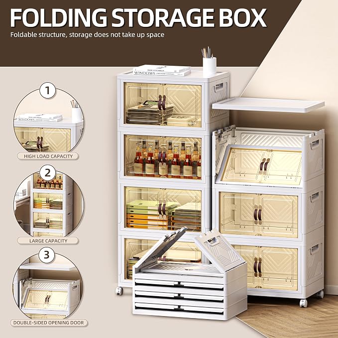 200 QT / 50 Gal Stackable Collapsible Storage Bins - Image 3