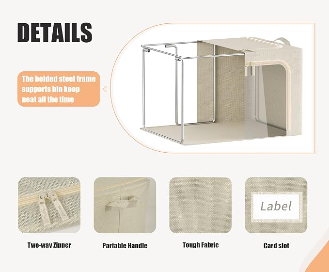3 Openings Clothes Storage Bins - Image 4