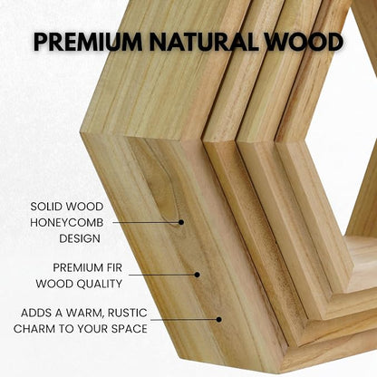 Hexagon Floating Shelves Set of 4 - Image 8