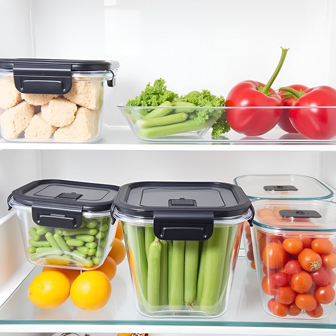 H.JSS WDJS 32oz Square Glass Food Storage Containers - Image 7