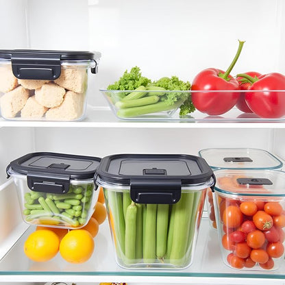 H.JSS WDJS 32oz Square Glass Food Storage Containers - Image 7