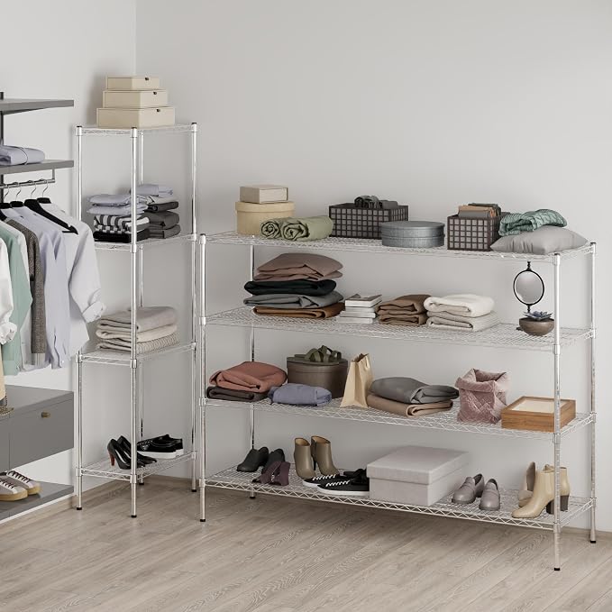 21" Deep x 72" Wide x 54" Height Wire Shelving Kit | 4-Tier | NSF Commercial - Image 7
