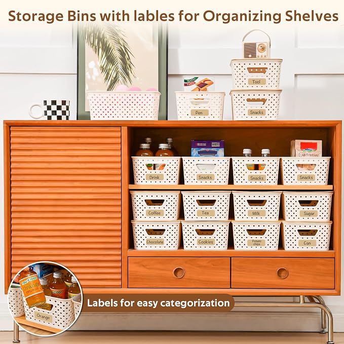 8 Pack Plastic Storage Bins - Image 6