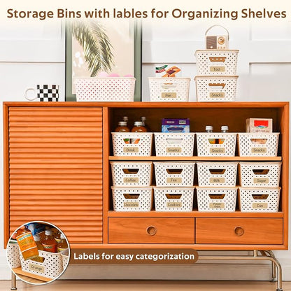 8 Pack Plastic Storage Bins - Image 6
