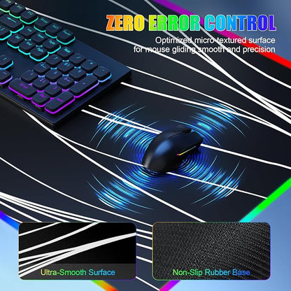 RGB Mouse Pad with Foldable Phone Stand & Wireless Charger, 31.5"x11.8" XL - Image 5