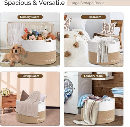 Storage Baskets for Organizing D22"H14" Large blanket basket laundry basket - Image 5