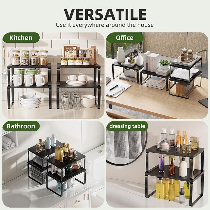Simple Trending Cabinet Organizer Shelf, Expandable Spice Rack Kitchen Storage - Image 6