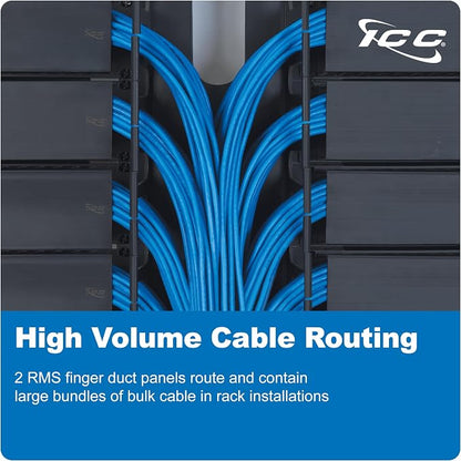 ICC 2U Finger Duct Cable Manager Panel - Image 8