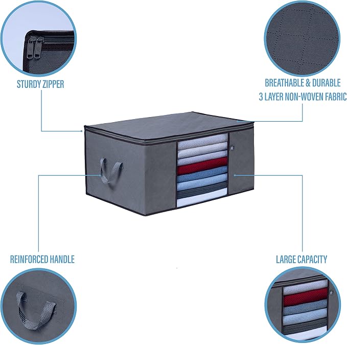 VENO 3 Pack Oversize Clothes Storage Bag Organizer - Image 2