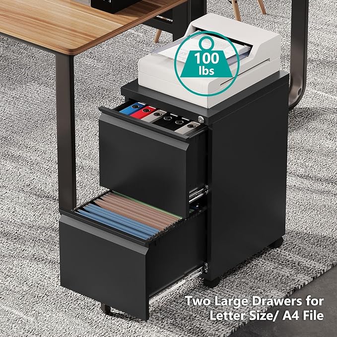 2 Drawer Metal File Cabinet - Image 8