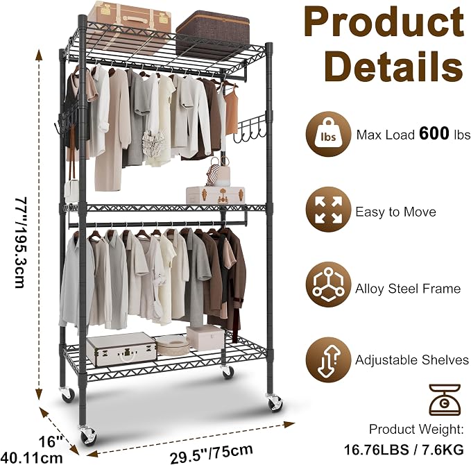 Whitmor Modern Industrial Wardrobe - Image 2