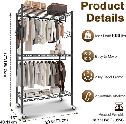 Whitmor Modern Industrial Wardrobe - Image 2