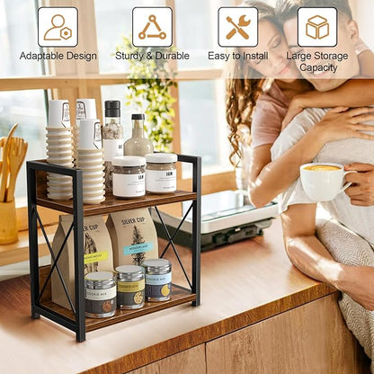 Giikin Kitchen Countertop Organizer, 2 Tier Spice Rack Organizer - Image 3