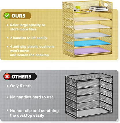 Marbrasse Paper Letter Tray Organizer - Image 2