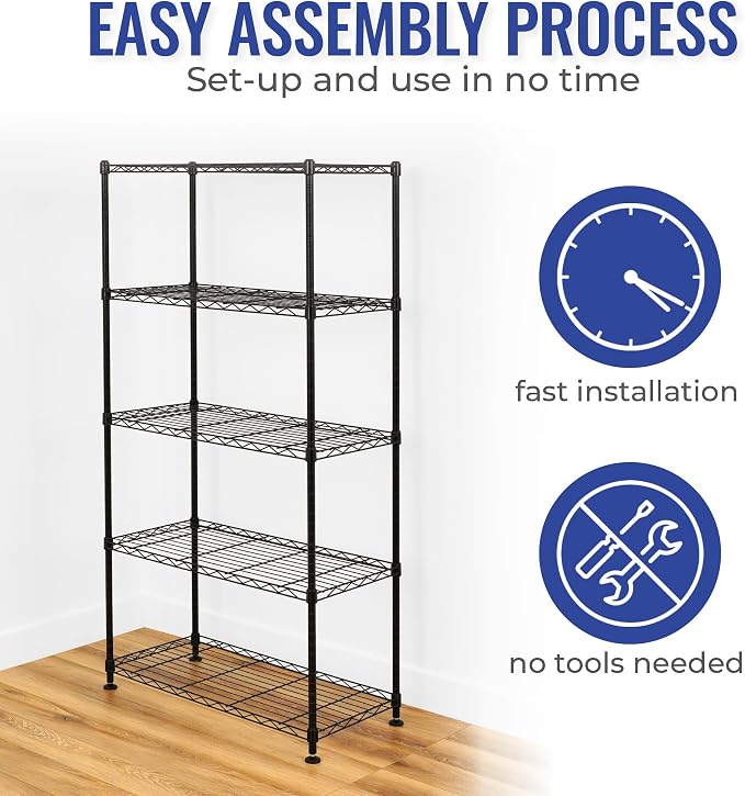 SafeRacks - NSF Certified Storage Shelves, Heavy Duty Steel Wire Unit - Image 4
