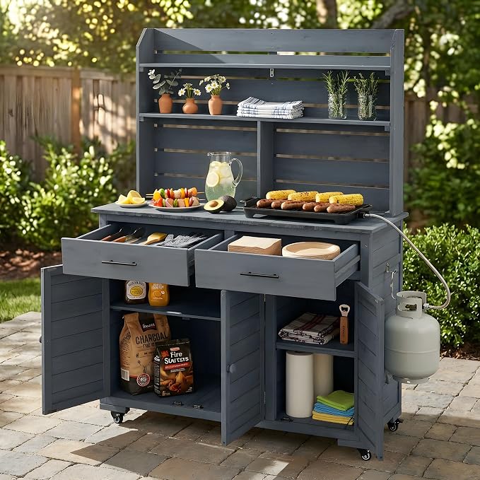 65''H Large Garden Potting Bench, - Image 2