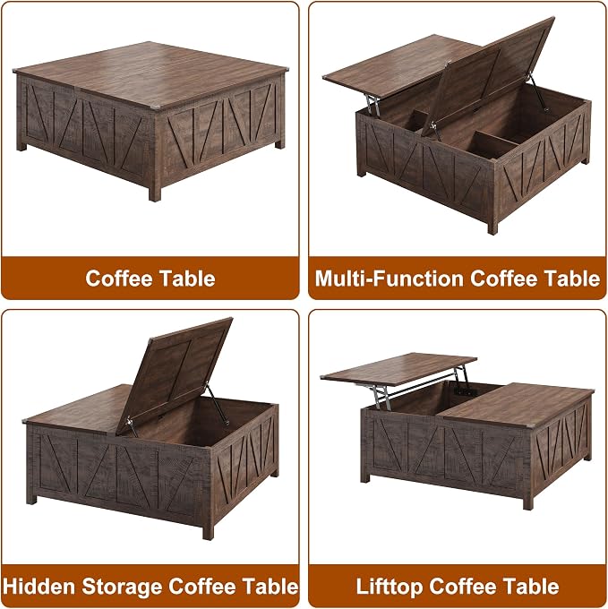chartustriable 43.3“ Lift Top Coffee Table - Image 6