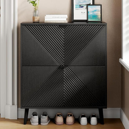 oakvivo Shoe Cabinet Storage, Farmhouse Freestanding Organizer - Image 7