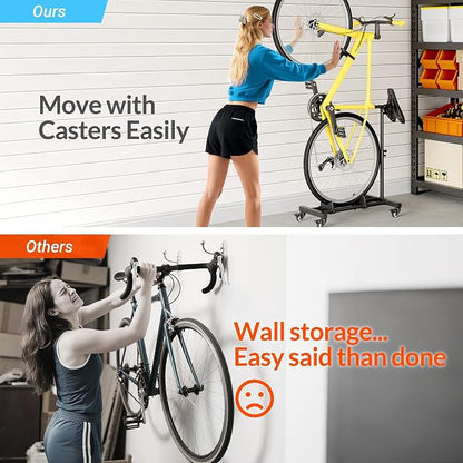 Sttoraboks Vertical Bike Stand, Freestanding Bike Rack Garage Storage Upright - Image 5