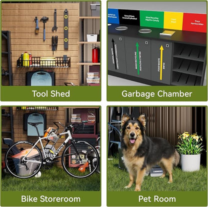 COMHOMA Shed Outdoor Storage Shed Metal, Lockable Doors Tool Sheds - Image 8