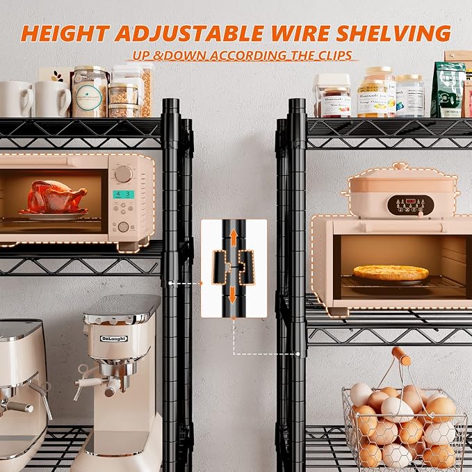 REIBII 73''H Storage Shelves 1660LBS Wire Shelving Unit - Image 6