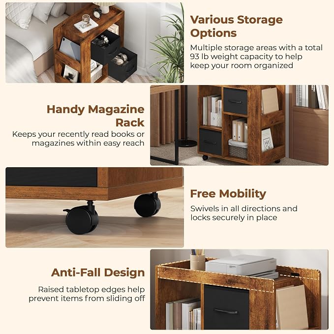 Yaheetech Narrow Side Table - Image 5