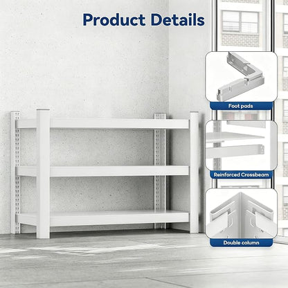 Wanfu Garage Shelving, Adjustable Heavy Duty 3 Tier Shelf - Image 8