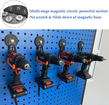 ULIBERMAGNET Magnetic Power Tool Organizer, Cordless Drill Garage Hook Heavy - Image 6