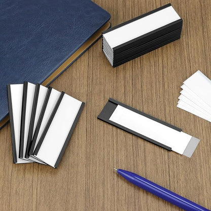 QWORK 30 Pack Magnetic Label Holders, 1x3 Inches C Channel Data Card Holders - Image 2
