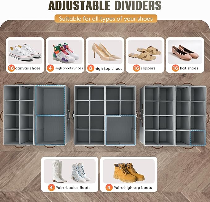 Budding Joy 2 Pack Shoe Organizer - Image 3