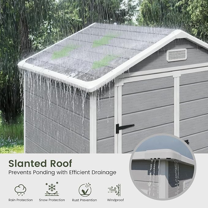 Amopatio Outdoor Storage Shed - Image 6