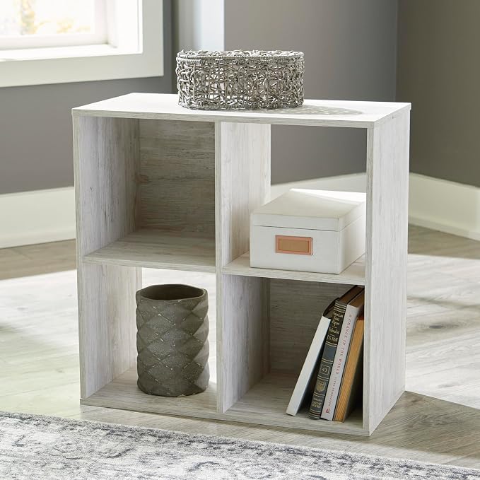 Signature Design by Ashley Paxberry Coastal 4 Cube Storage Organizer or Bookcase - Image 7